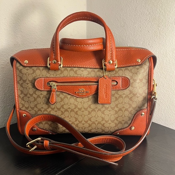 Coach Handbags - COACH Millie Satchel In Colorblock Signature Canvas